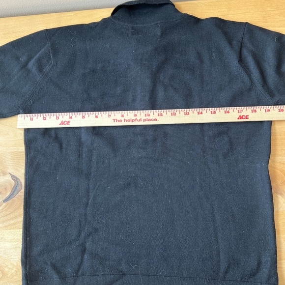 BALLANTYNE MERINO WOOL 2000 POLO SWEATER WOMENS 4 LUXURY PREPPY CLASSIC BLACK - Picture 7 of 13